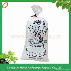 Hot sale plastic printed PE ice bag