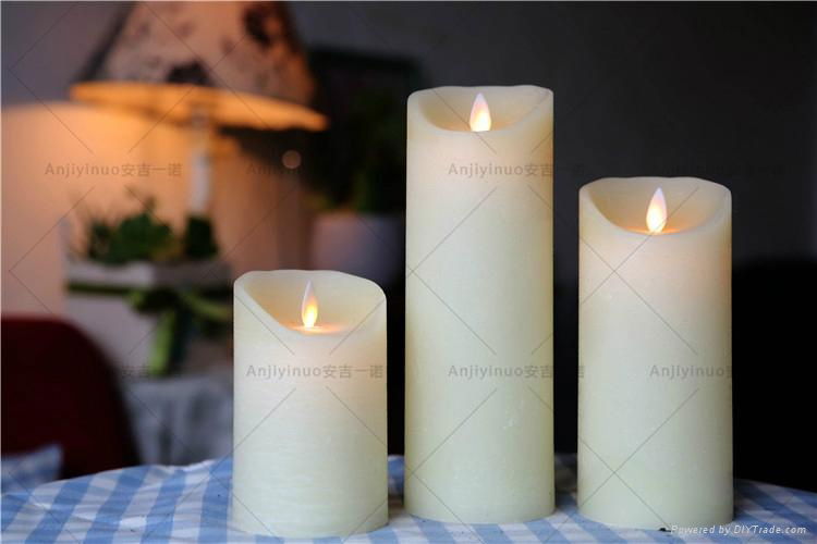 Remote Control Moving Wick Flameless Led Candles for Home Decoration 2