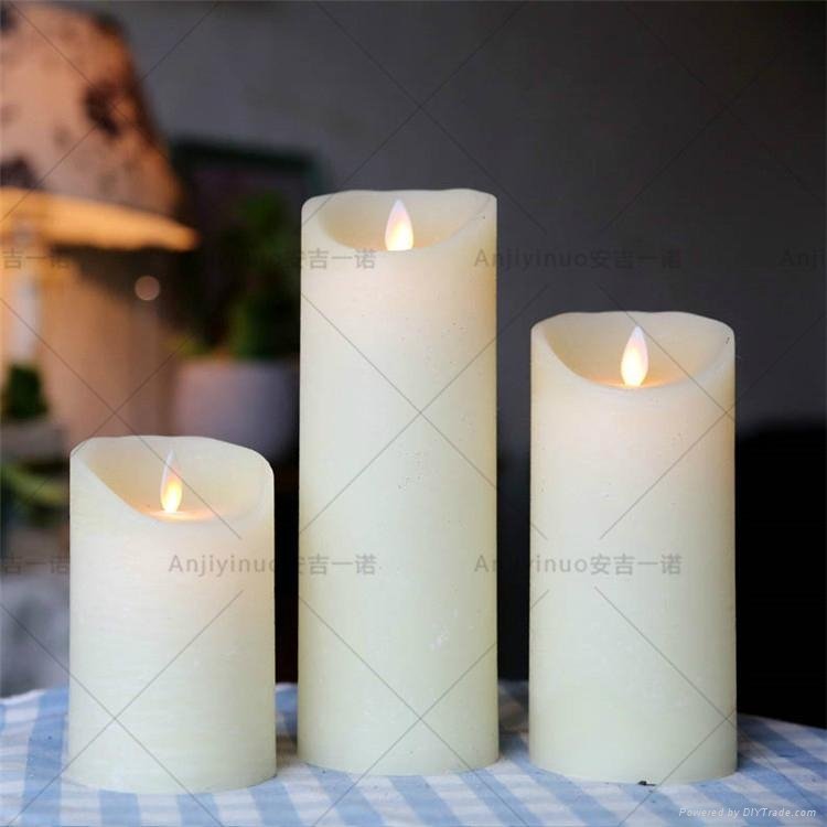 Remote Control Moving Wick Flameless Led Candles for Home Decoration 4