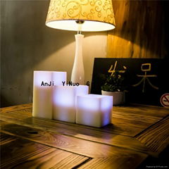 Indoor artificial Christmas decoration color changing candle 