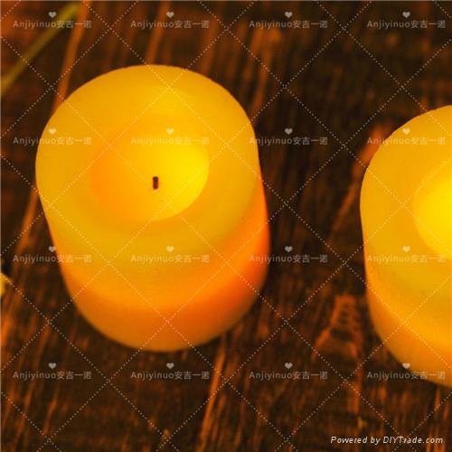 Hot Sale Remote Control Rechargeable Flameless Wax Led Candle Set of 3 4