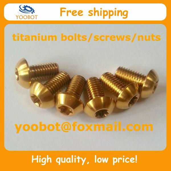 Bicycle Titanium / Ti Disc Disk Rator Brake Bolts Kit M5x10mm bottle cage Bolt 