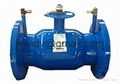 Flow balancing valve with flange