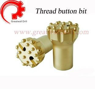 Thread button bit with high qulity and resonable price