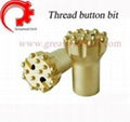 Thread button bit with high qulity and resonable price