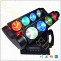 LED spider moving head beam RGBW 8pcs X12w stage light 5