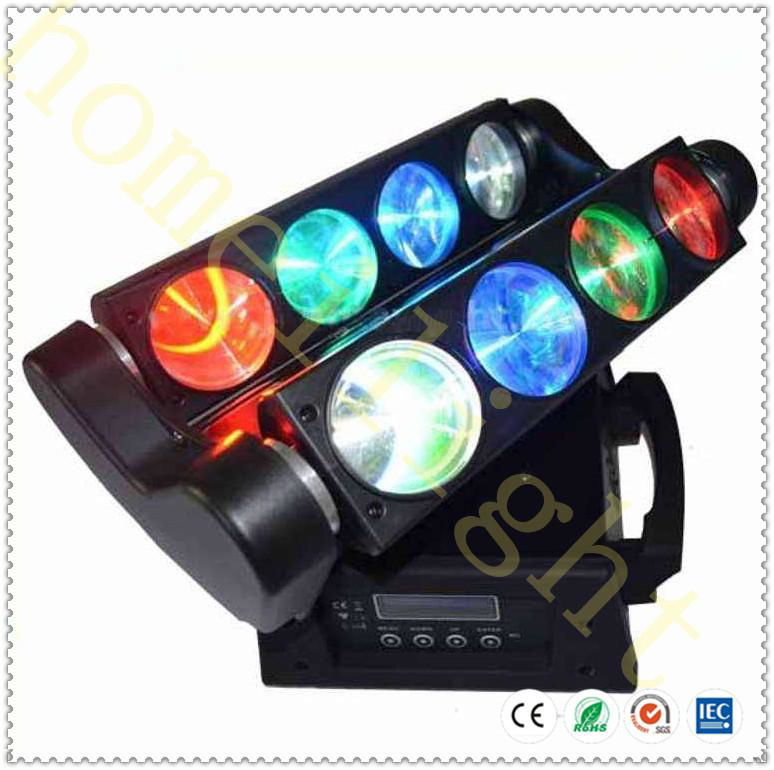 LED spider moving head beam RGBW 8pcs X12w stage light 4