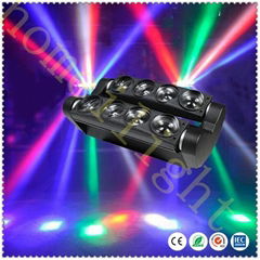 LED spider moving head beam RGBW 8pcs X12w stage light