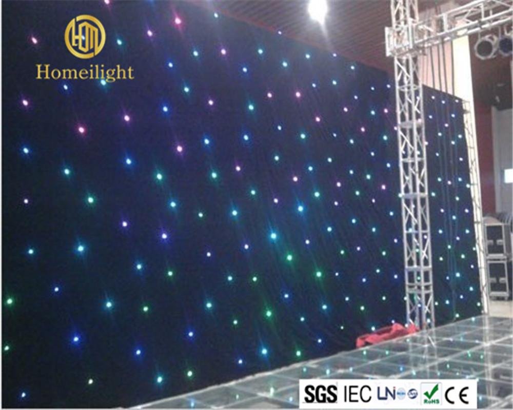 LED star curtain white BW RGBW twinkle background curtain 2