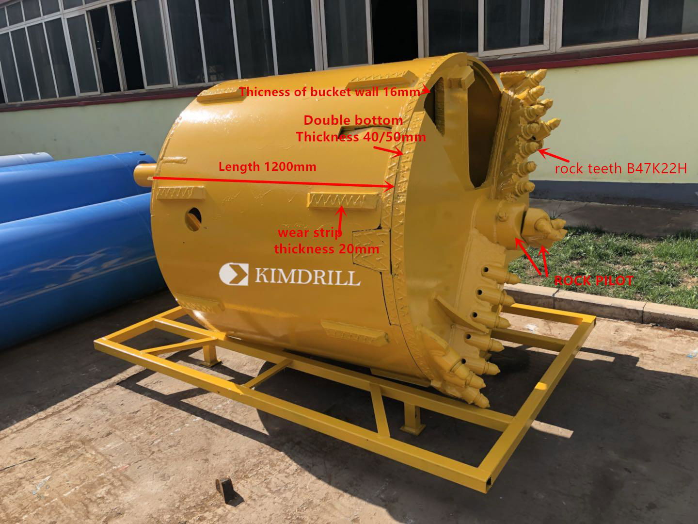 Kimdrill Rock Drilling Bucket cleaning bucket belling bucket piling bucket 5