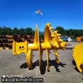 Double-spiral rock drilling auger tapered auger flight auger screw for caisson