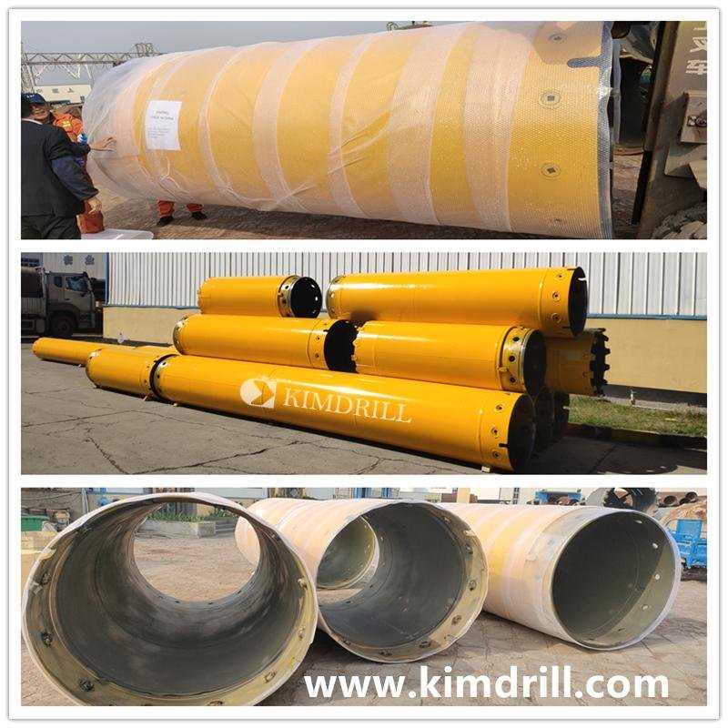 Double wall casing segmental casing liner for rotary drilling rigs