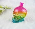 whisky skull glass bottle with color 2