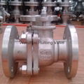 2pc flange floatin ball valve 1