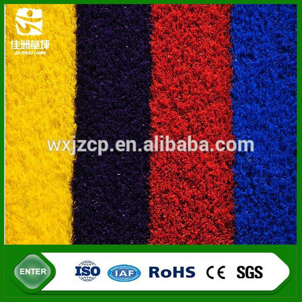 high quality two green colours anti uv artificial grass sports flooring  2