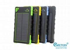 8000 mAh  Solar Power Bank Dual USB Suitable For iPhone 6 And Other Smartphones