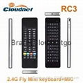 2.4GHz Mini Wireless Keyboard with Fly Mouse & IR Remote + Microphone & Speaker