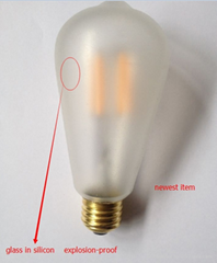 Dimmable LED filament bulbs frosted galss ST64