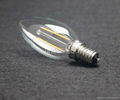 C35 2 watt 4w frosted glass led filament candle bulb dimmable 2