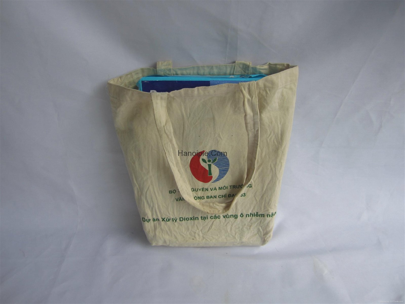 Canvas tote folding shopping bag 4