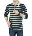 100% cotton men's long sleeve polo shirt 1