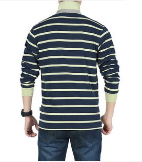 100% cotton men's long sleeve polo shirt 4