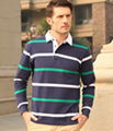 100% cotton men's long sleeve rugby shirt 1