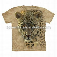 3D animal print short sleeve t shirt