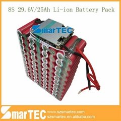 18650 8S 25Ah 29.6V li-ion battery pack