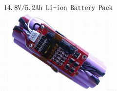 li-ion 14.8V 4S battery pack