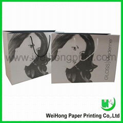 luxury paper shopping bag with custom logo printing for clothes