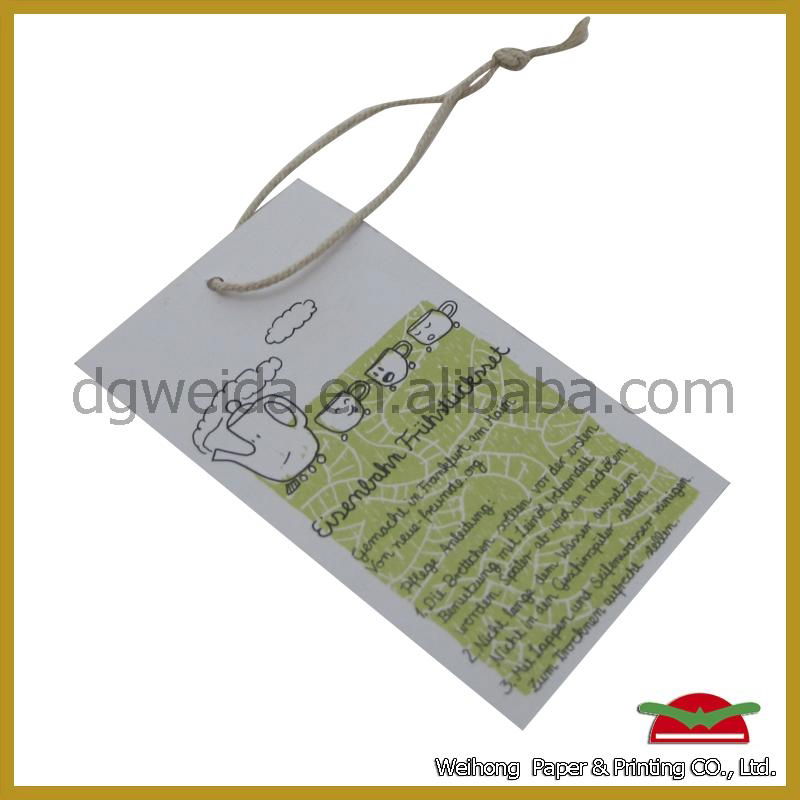 OEM paper tag with eyelet and plastic string 3