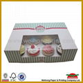 foldable paper box with PVC window for cake 5