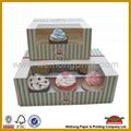 foldable paper box with PVC window for cake 3