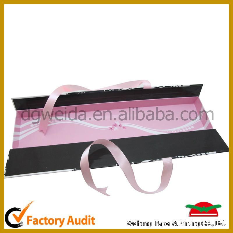 OEM Luxurious Hair Extension box with magnet and ribbon 4