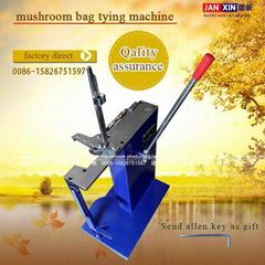 Mushroom bag tying machine
