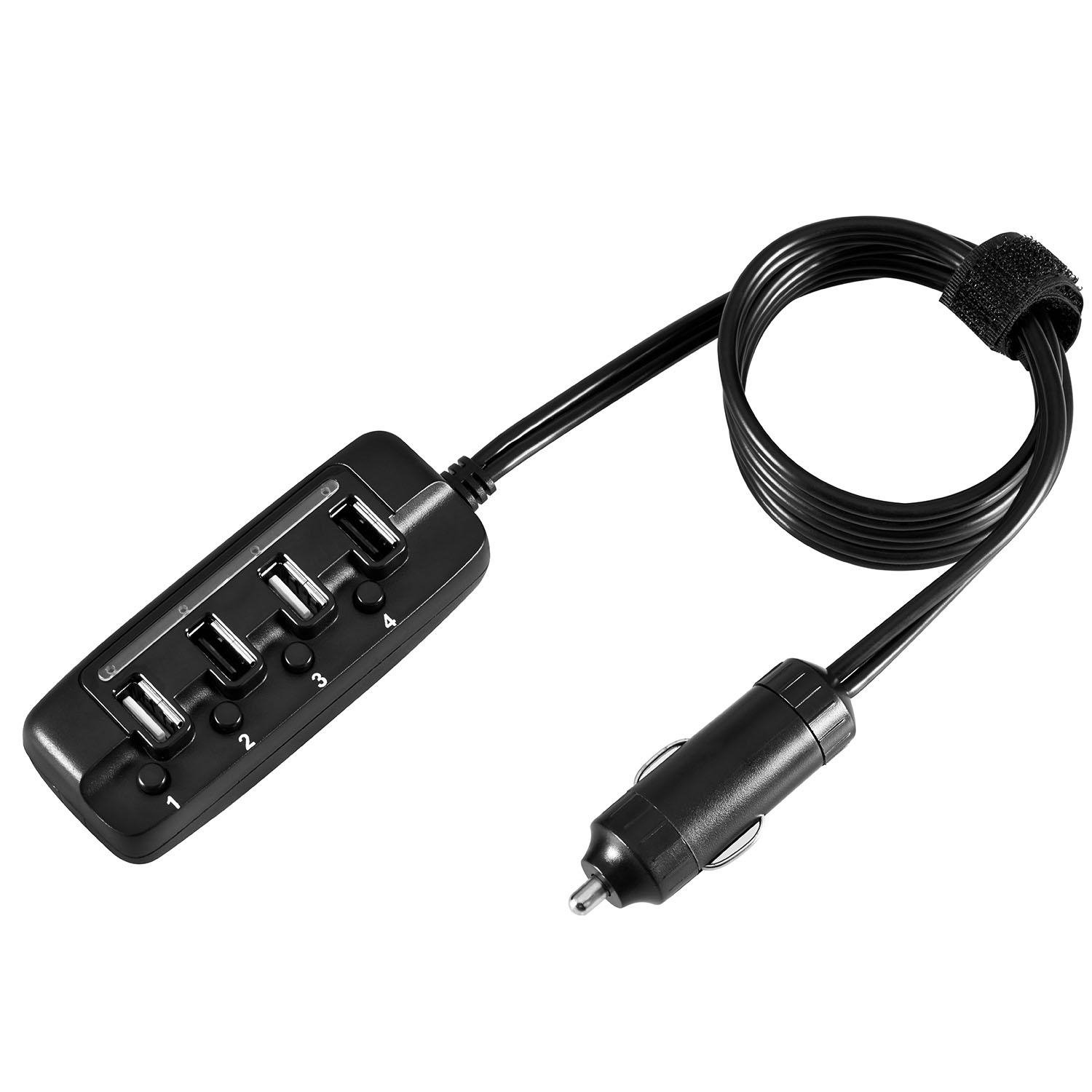 8A/40W 4-Port Rapid Car Charger for any device 