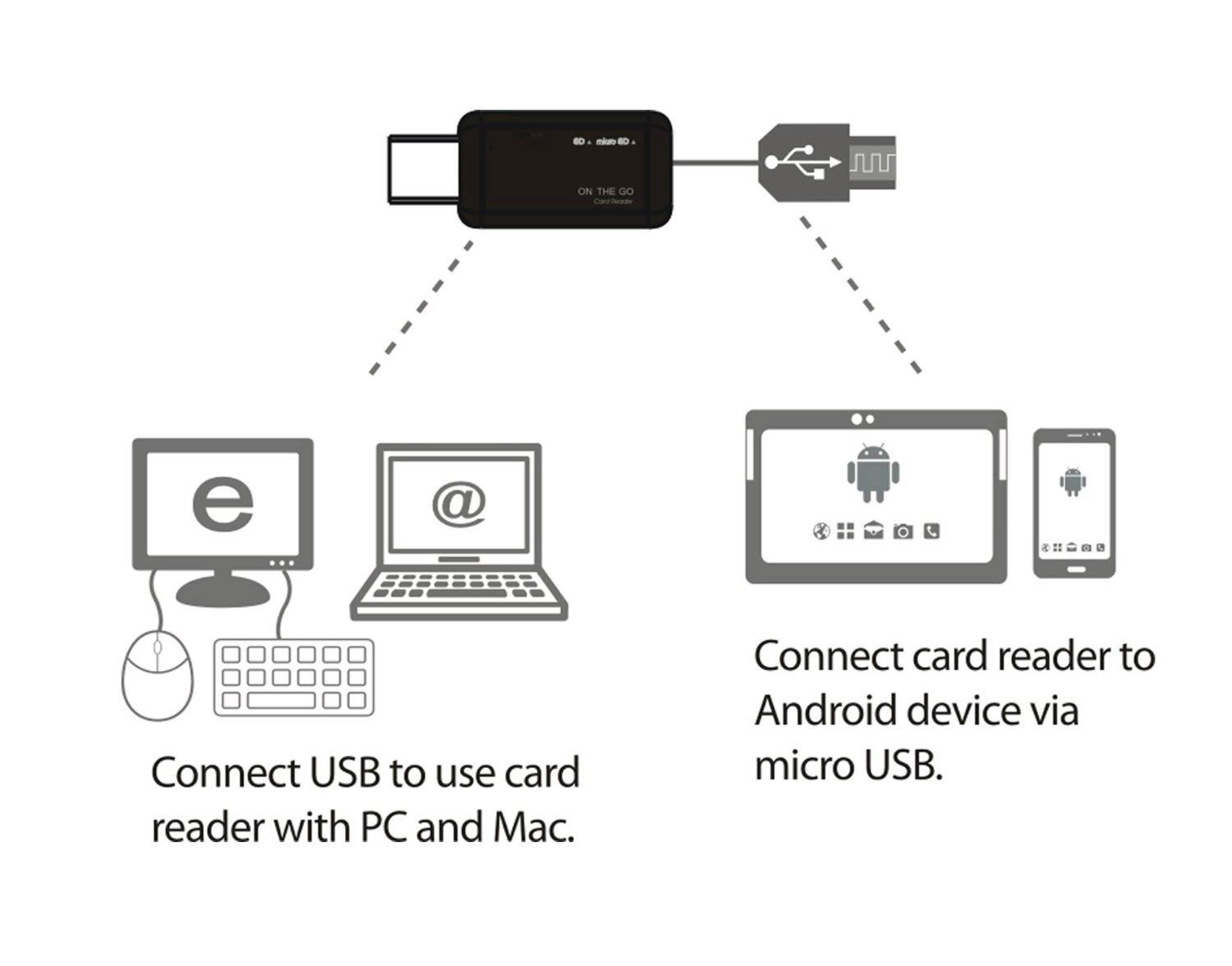 SD and Micro SD card reader adapter