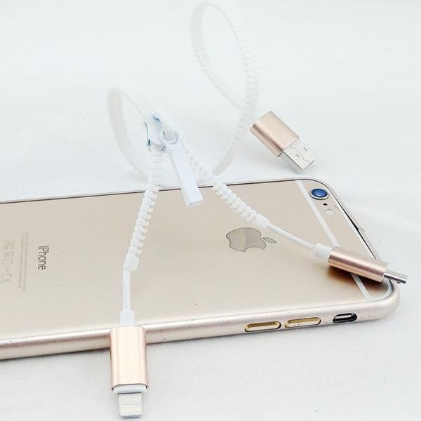 Newest model Glowing Zip USB Data Cable for iPhone6 2