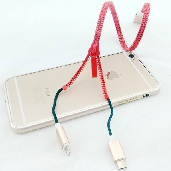 Newest model Glowing Zip USB Data Cable for iPhone6 4