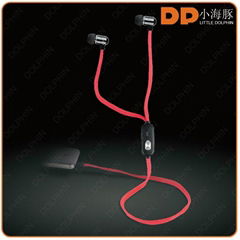 Fashion shoelace earphone in-ear earphone bass stereo earphone