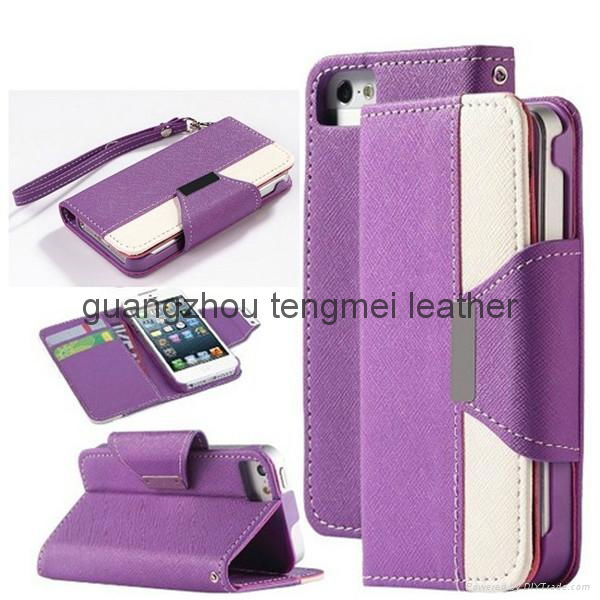 Fashion Wallet Card Holder PU Leather Flip Cover Cell phone for iphone 6 case 3