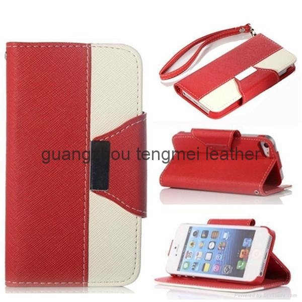 new style for iphone 6 credit card PU leather Phone Case covers and accessories 5