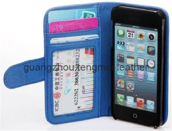 hot selling wallet pu Leather Case for iphone S6 edge Mobile Phone 5
