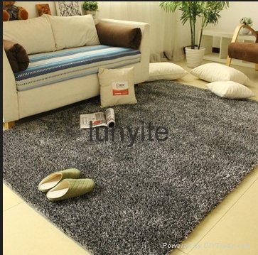 100% polyester plain shaggy carpet 2