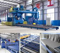 Shot blasting machine with roller conveyors-suitable for treatment of steel plat