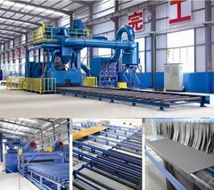 Shot blasting machine with roller conveyors-suitable for treatment of steel plat