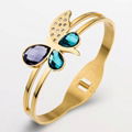 wholesale gold bangle for baby butterfly