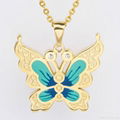 316 stainless steel gold plating flying butterfly for women pendant