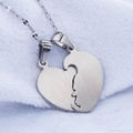 Full heart kids diamond couple pendant China wholesale 2